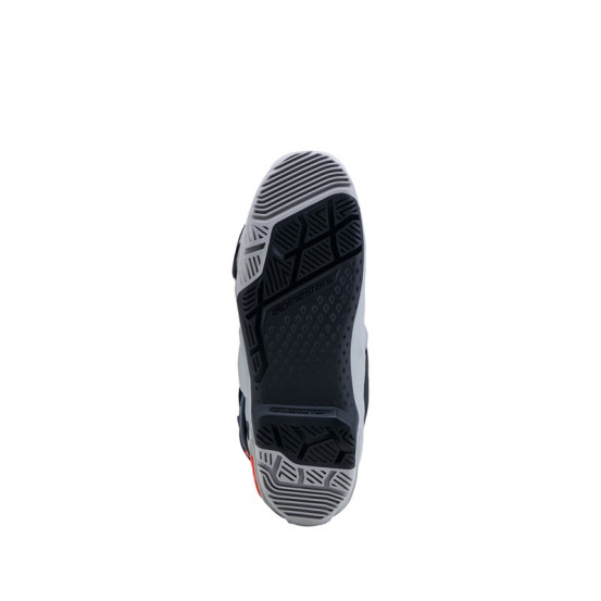 Bottes cross Alpinestars Tech 10 Enduro - Gris Rouge Fluo