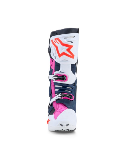 Bottes cross Alpinestars Tech 10 Supervented - Bleu Blanc Fuchsia