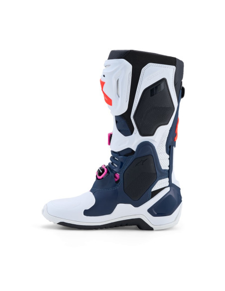 Bottes cross Alpinestars Tech 10 Supervented - Bleu Blanc Fuchsia