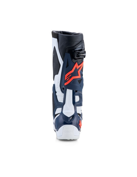 Bottes cross Alpinestars Tech 10 Supervented - Bleu Blanc Fuchsia