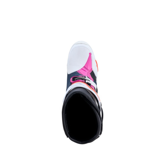 Bottes cross Alpinestars Tech 10 Supervented - Bleu Blanc Fuchsia