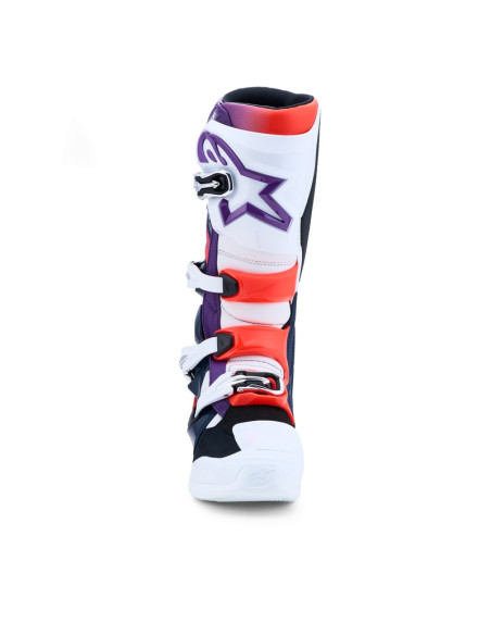 Bottes cross Alpinestars Tech 7 - Violet Blanc Bleu Rouge Fluo