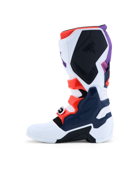 Bottes cross Alpinestars Tech 7 - Violet Blanc Bleu Rouge Fluo