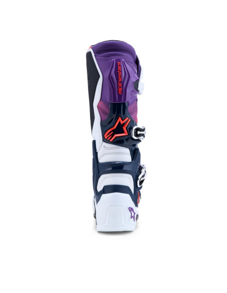 Bottes cross Alpinestars Tech 7 - Violet Blanc Bleu Rouge Fluo