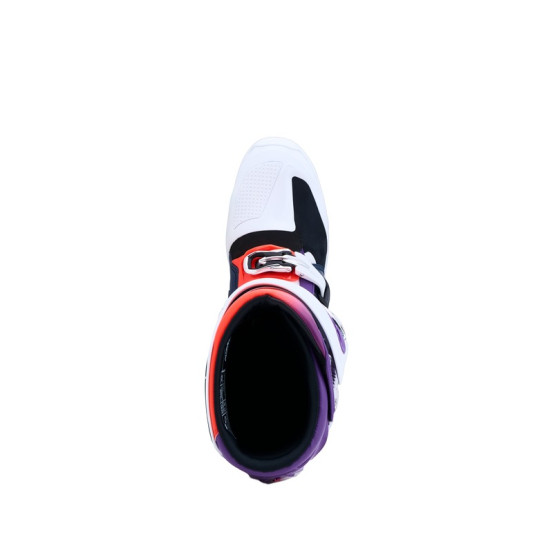 Bottes cross Alpinestars Tech 7 - Violet Blanc Bleu Rouge Fluo