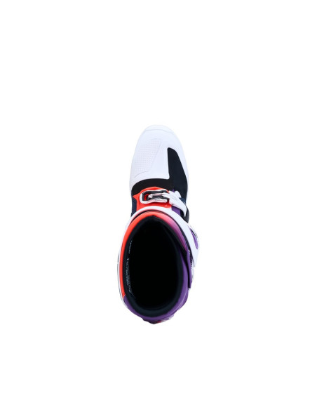 Bottes cross Alpinestars Tech 7 - Violet Blanc Bleu Rouge Fluo