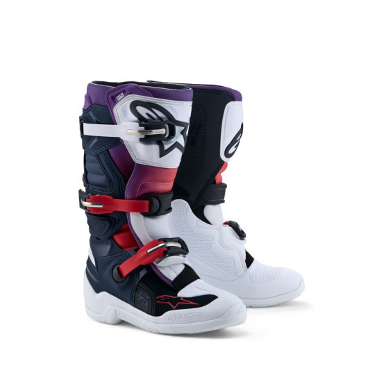 Bottes cross enfant Alpinestars Tech 7S - Bleu Blanc Noir