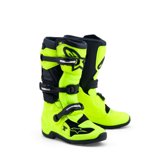 Bottes cross enfant Alpinestars Tech 7S - Jaune Fluo Noir
