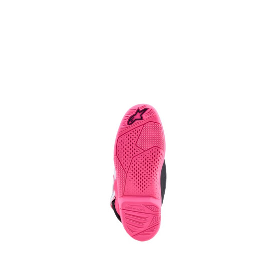 Bottes cross enfant Alpinestars Tech 7S - Rose Fluo Noir Blanc