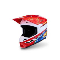 Casque cross Alpinestars 2027 S-M3 Falcon - Rouge Fluo Blanc Bleu Jaune Fluo