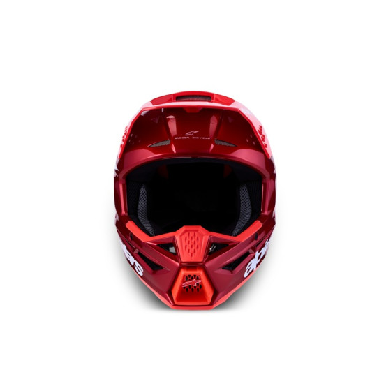 Casque cross Alpinestars 2027 S-M3 Radium - Rouge Métallisé Blanc