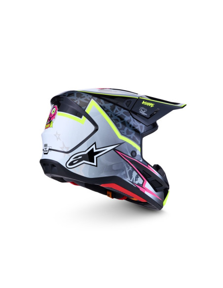 Casque cross Alpinestars 2027 S-M7 Blaster - Noir Gris Jaune Fluo
