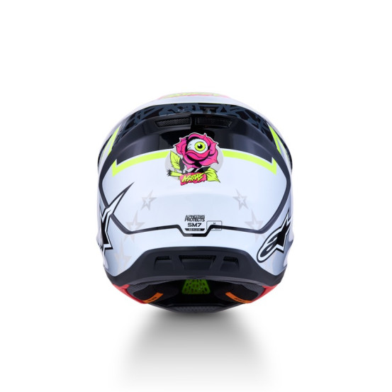 Casque cross Alpinestars 2027 S-M7 Blaster - Noir Gris Jaune Fluo