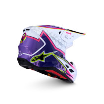 Casque cross Alpinestars 2027 S-M7 Blaster - Violet Rose Blanc 2