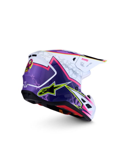 Casque cross Alpinestars 2027 S-M7 Blaster - Violet Rose Blanc