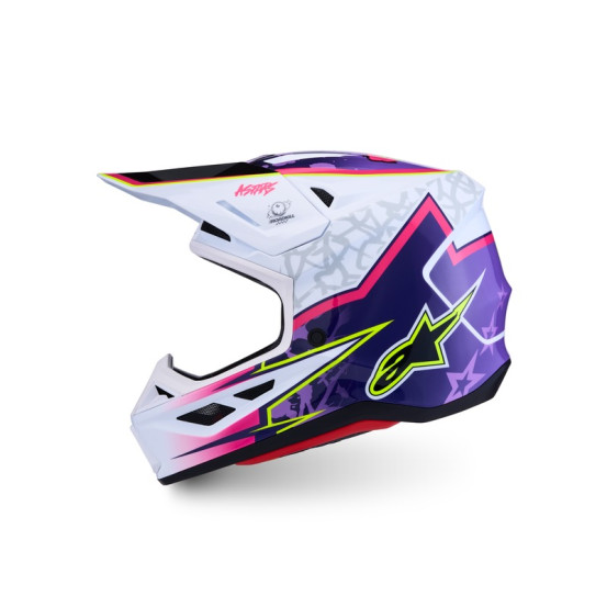 Casque cross Alpinestars 2027 S-M7 Blaster - Violet Rose Blanc