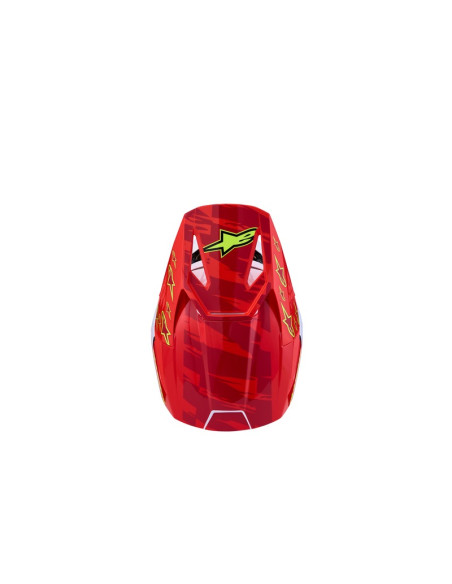 Casque cross enfant Alpinestars 2027 S-M3 Falcon  - Rouge Fluo Blanc Bleu Jaune Fluo