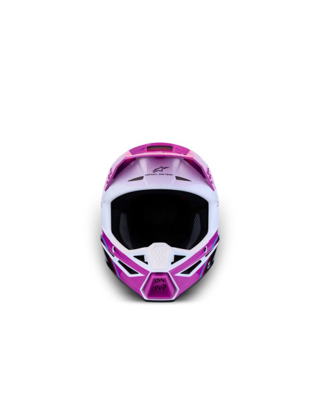 Casque cross enfant Alpinestars 2027 S-M3 Falcon  - Violet Blanc Rose Fluo