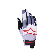 Gants cross Alpinestars Radar - Gris Lila Rouge Noir