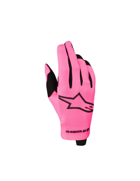 Gants cross Alpinestars Radar - Rose Fluo Noir
