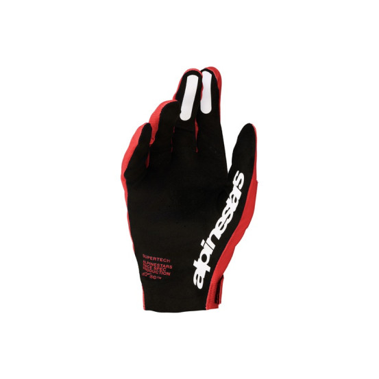 Gants cross Alpinestars Supertech MX - Rouge Noir Blanc