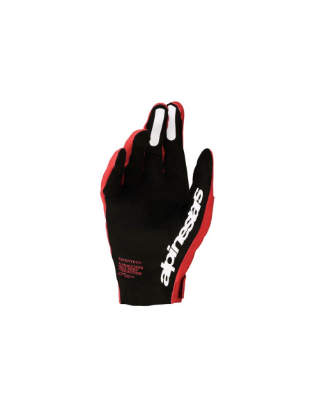 Gants cross Alpinestars Supertech MX - Rouge Noir Blanc