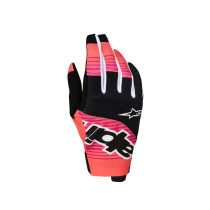 Gants cross Alpinestars Techstar - Corail Noir Fuchsia