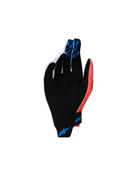 Gants cross Alpinestars Techstar - Corail Noir Fuchsia