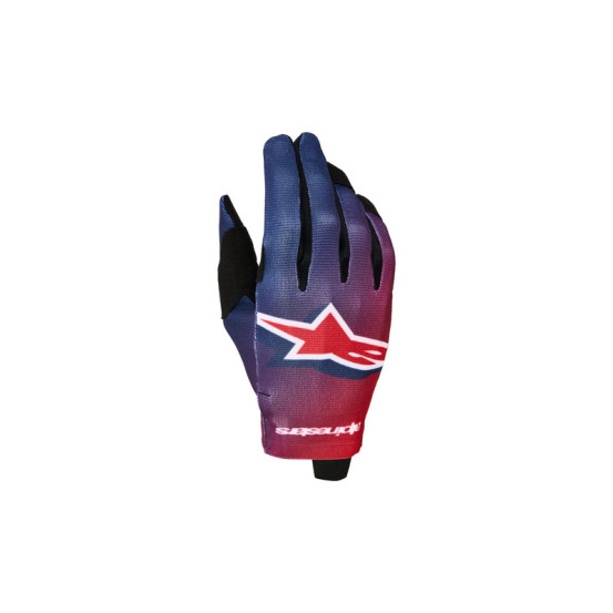 Gants cross enfant Alpinestars Radar - Rouge Bleu