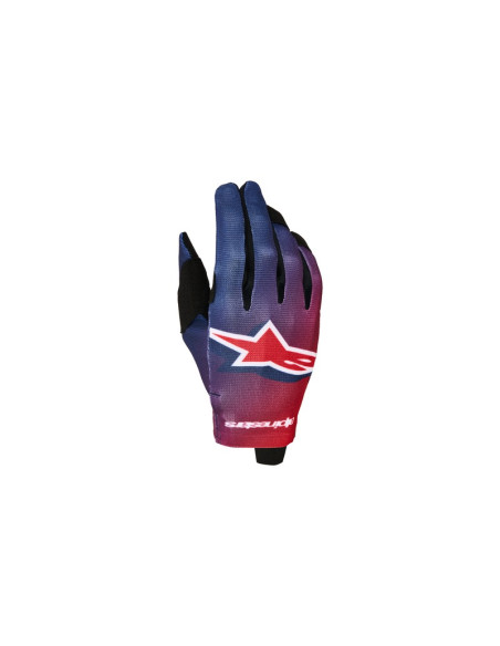 Gants cross enfant Alpinestars Radar - Rouge Bleu