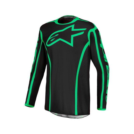 Maillot cross Alpinestars 2027 Fluid Apex V2 - Noir Vert Fluo