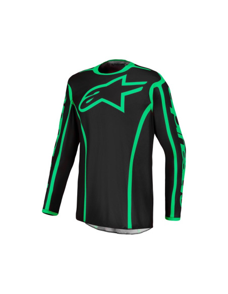 Maillot cross Alpinestars 2027 Fluid Apex V2 - Noir Vert Fluo