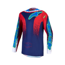 Maillot cross Alpinestars 2027 Fluid Drag - Bleu Rouge Blanc