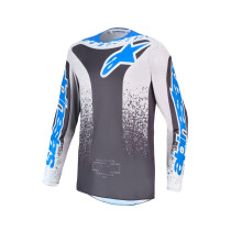Maillot cross Alpinestars 2027 Fluid Drag - Gris Lila Bleu Ucla