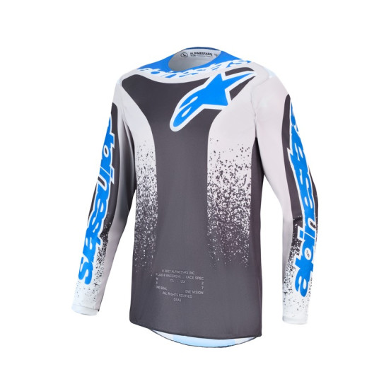 Maillot cross Alpinestars 2027 Fluid Drag - Gris Lila Bleu Ucla