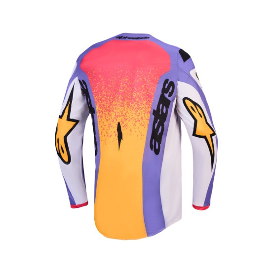 Maillot cross Alpinestars 2027 Fluid Drag - Lila Bleu Rouge