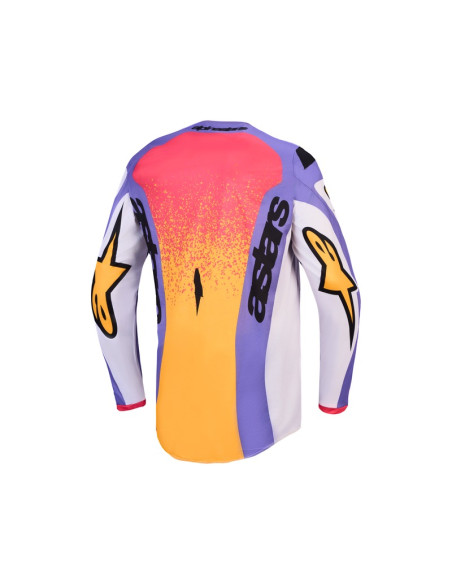 Maillot cross Alpinestars 2027 Fluid Drag - Lila Bleu Rouge