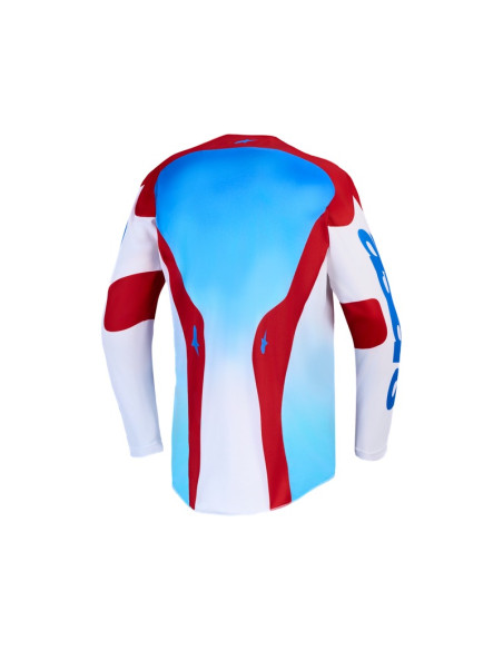 Maillot cross Alpinestars 2027 Racer Hunt - Blanc Rouge Bleu Ucla