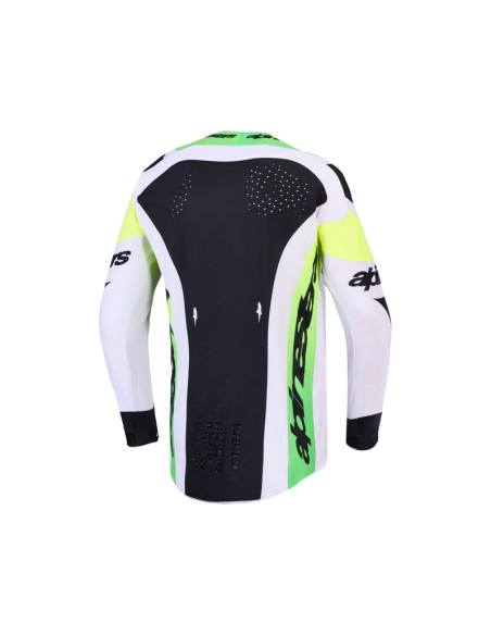 Maillot cross Alpinestars 2027 Supertech Dyna - Lila Vert Fluo Noir