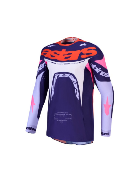 Maillot cross Alpinestars 2027 Supertech Dyna - Violet Rose Fluo