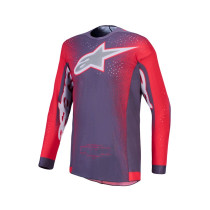 Maillot cross Alpinestars 2027 Supertech Hiten AFD - Gris Rouge Fluo Lila