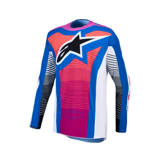 Maillot cross Alpinestars 2027 Techstar Maven - Blanc Corail Bleu