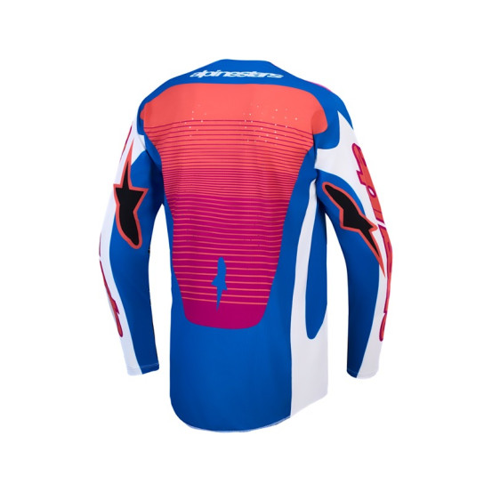 Maillot cross Alpinestars 2027 Techstar Maven - Blanc Corail Bleu