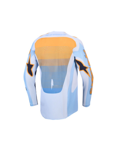 Maillot cross Alpinestars 2027 Techstar Maven - Bleu Tangerine Noir