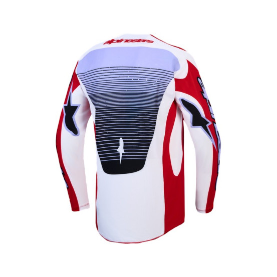 Maillot cross Alpinestars 2027 Techstar Maven - Rouge Blanc Lavande Noir