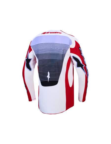 Maillot cross Alpinestars 2027 Techstar Maven - Rouge Blanc Lavande Noir
