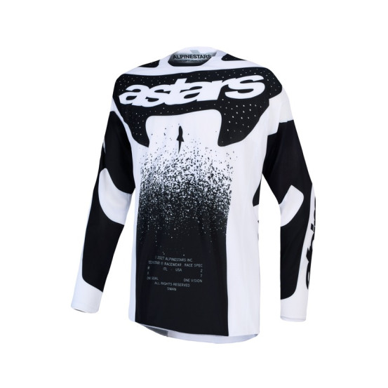 Maillot cross Alpinestars 2027 Techstar Swan - Blanc Noir