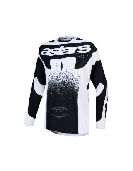 Maillot cross Alpinestars 2027 Techstar Swan - Blanc Noir