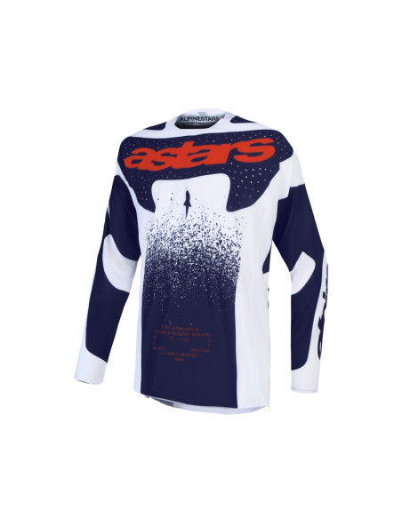Maillot cross Alpinestars 2027 Techstar Swan - Lila Gris Rouge Fluo