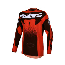 Maillot cross Alpinestars 2027 Techstar Swan - Rouge Noir Blanc